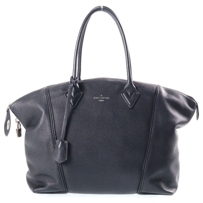 Louis Vuitton Parnassea Lockit MM Leather Handbag Silver Black