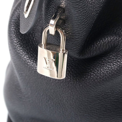 Louis Vuitton Parnassea Lockit MM Leather Handbag Silver Black — view 7