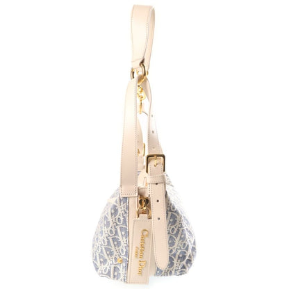 Dior D-journey Small Shoulder Bag Blue Canvas Leather — view 3
