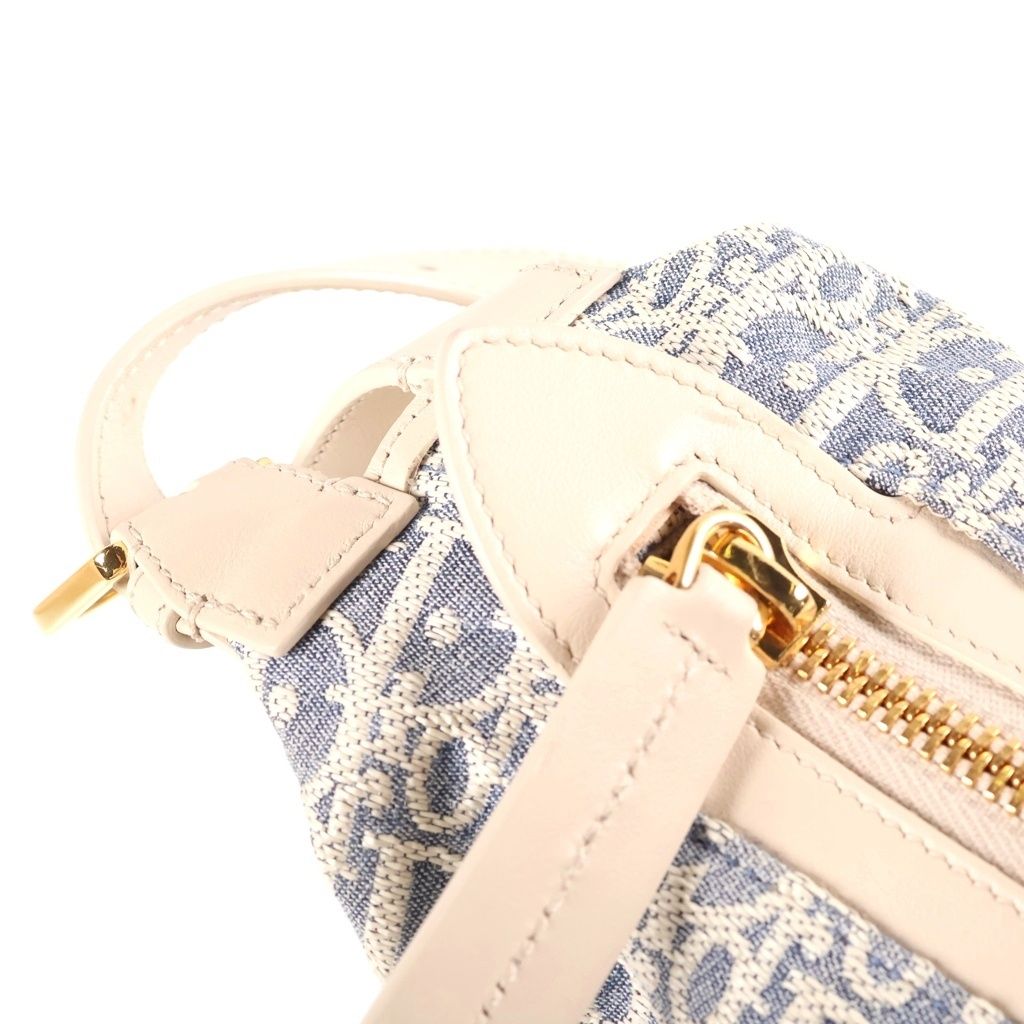 Dior D-journey Small Shoulder Bag Blue Canvas Leather — view 7