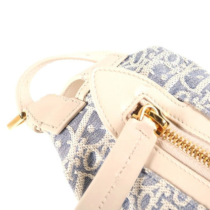 Dior D-journey Small Shoulder Bag Blue Canvas Leather — view 7