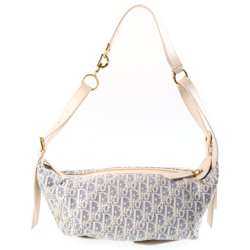 Dior D-journey Small Shoulder Bag Blue Canvas Leather — view 2