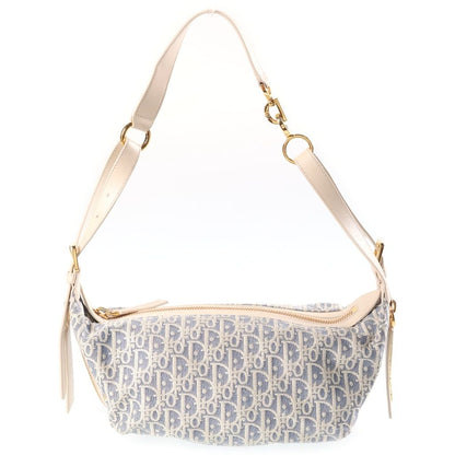 Dior D-journey Small Shoulder Bag Blue Canvas Leather