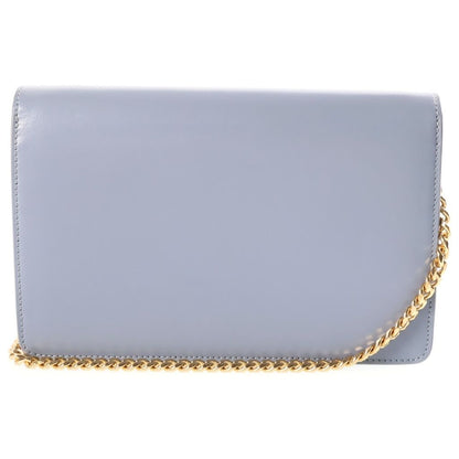 Celine Chain Wallet Margo Triomphe Shiny Calfskin Gold Gray Blue Shoulder Bag — view 2