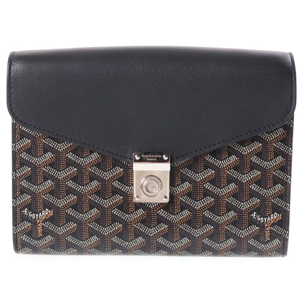 Goyard Sheepuru Pouch Wallet Shoulder Bag Leather Black