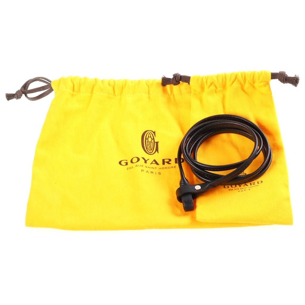 Goyard Plumet Shoulder Bag Black Leather — view 8