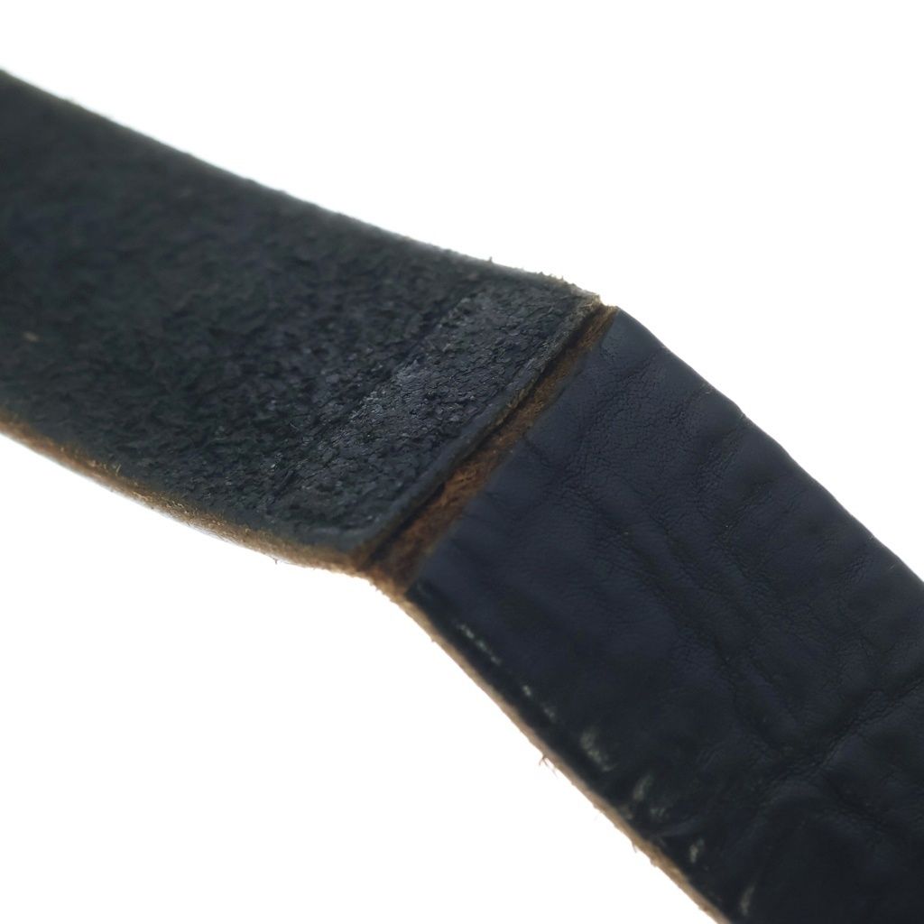 Chrome Hearts Double Scroll Ring Belt Leather Black Silver — view 6