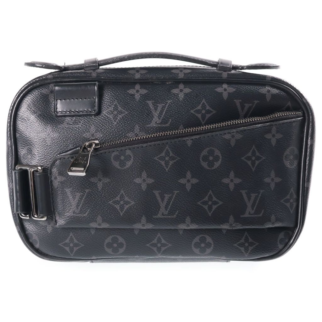 Louis Vuitton Monogram Eclipse Bum Bag Black Leather Silver — view 2