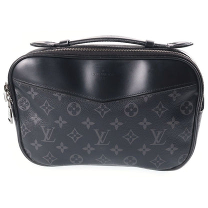 Louis Vuitton Monogram Eclipse Bum Bag Black Leather Silver