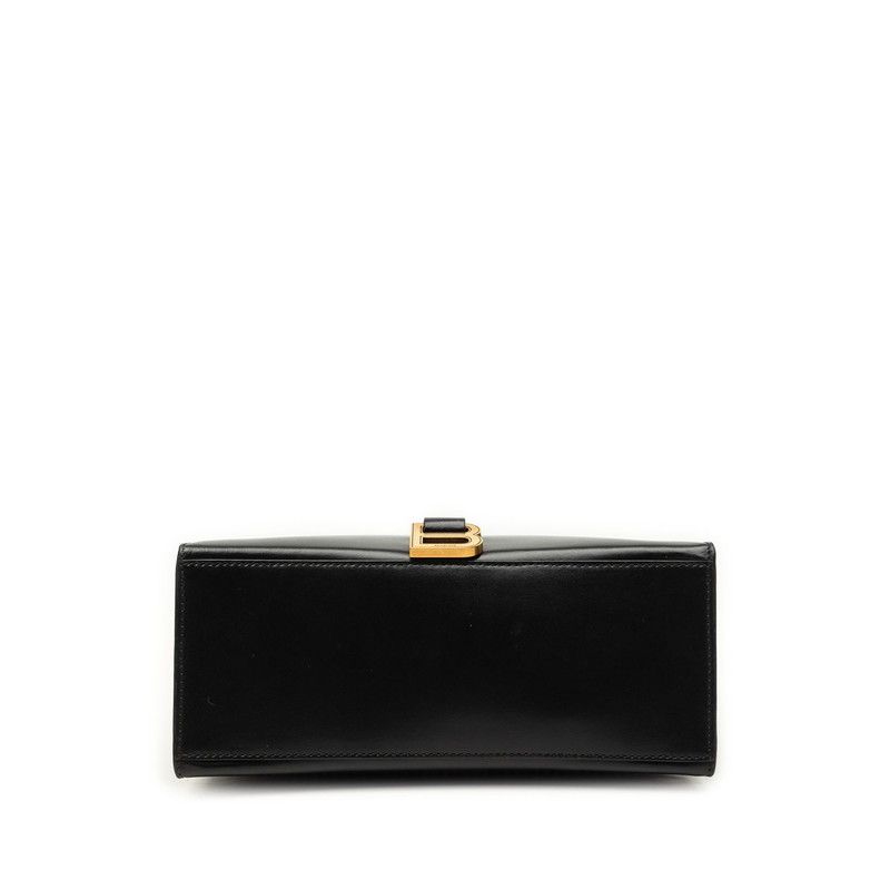 Balenciaga Hour Glass B Logo 2-Way Shoulder Bag Black Leather — view 3