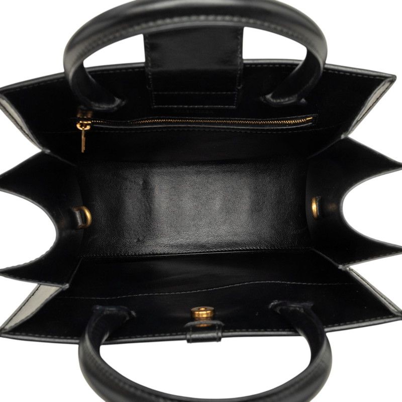 Balenciaga Hour Glass B Logo 2-Way Shoulder Bag Black Leather — view 4