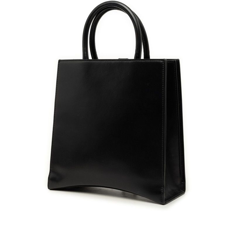 Balenciaga Hour Glass B Logo 2-Way Shoulder Bag Black Leather — view 2