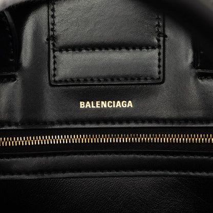 Balenciaga Hour Glass B Logo 2-Way Shoulder Bag Black Leather — view 5