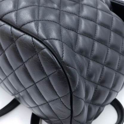 Chanel Quilted CC Logo Backpack Black Gold — view 5