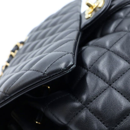 Chanel Quilted CC Logo Backpack Black Gold — view 6
