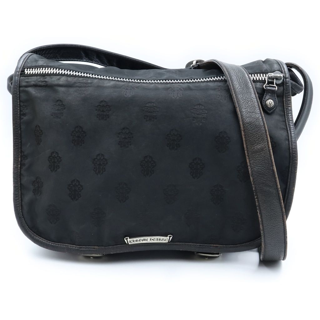 Chrome Hearts Shoulder Bag Sm Gunslinger Strap Shivin Dagger Nylon Black