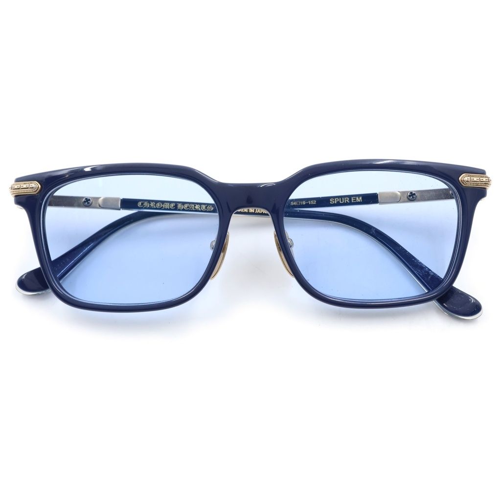 Chrome Hearts Spur EM Side CH Cross Motif Square Sunglasses Eyewear