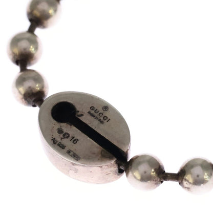 Gucci Interlocking G Enamel Ball Chain Bracelet Silver Green — view 5