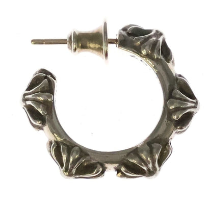 Chrome Hearts Hoop Cross Band Earrings Silver — view 4