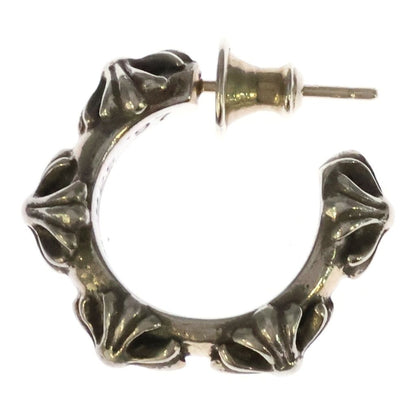 Chrome Hearts Hoop Cross Band Earrings Silver — view 3