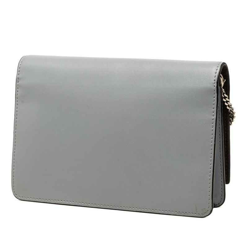 Fendi Studded Crossbody Chain Shoulder Bag Gray Multicolor Leather — view 2