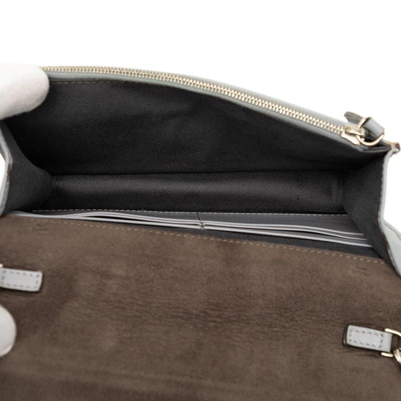 Fendi Studded Crossbody Chain Shoulder Bag Gray Multicolor Leather — view 4