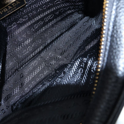 Prada Leather Mini Camera Shoulder Bag Gold Black — view 7