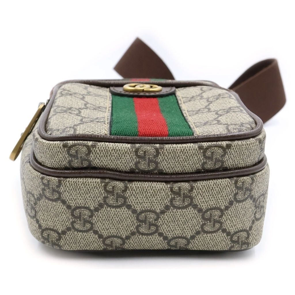 Gucci GG Supreme Ophidia Shoulder Bag Sherry Line Gold Brown — view 4