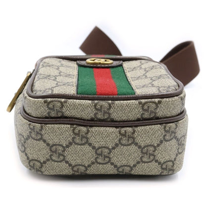 Gucci GG Supreme Ophidia Shoulder Bag Sherry Line Gold Brown — view 4