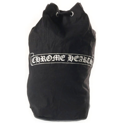 Chrome Hearts Vintage Scroll Label Print Campus Shoulder Bag Black