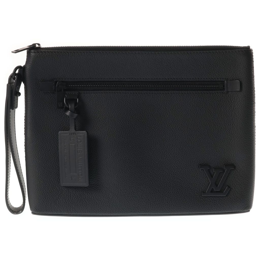 Louis Vuitton LV Aerogram Takeoff Pouch Pochette Black