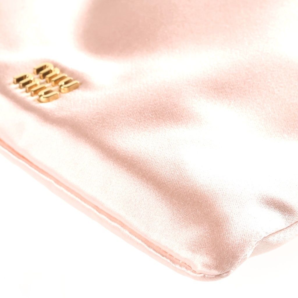 Miu Miu Silk Satin Drawstring Pouch Mini Bag Pink — view 5