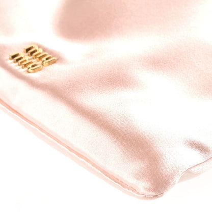 Miu Miu Silk Satin Drawstring Pouch Mini Bag Pink — view 5