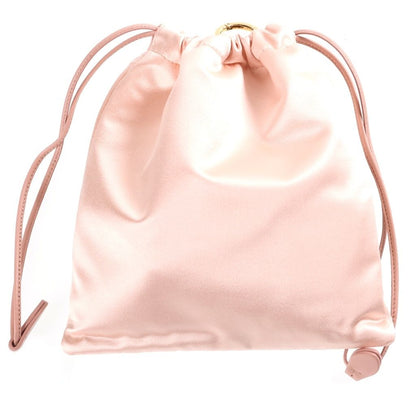 Miu Miu Silk Satin Drawstring Pouch Mini Bag Pink — view 2