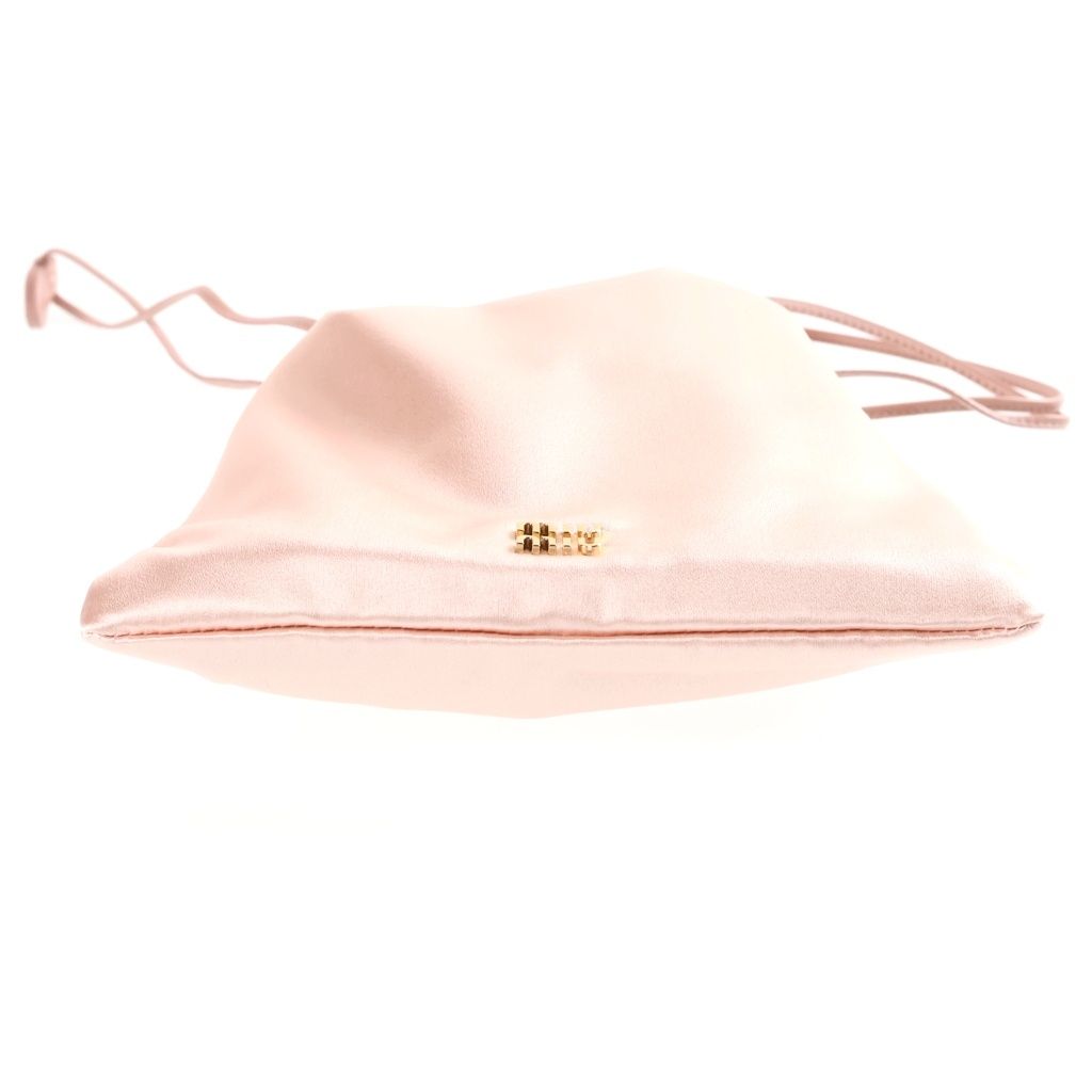 Miu Miu Silk Satin Drawstring Pouch Mini Bag Pink — view 4