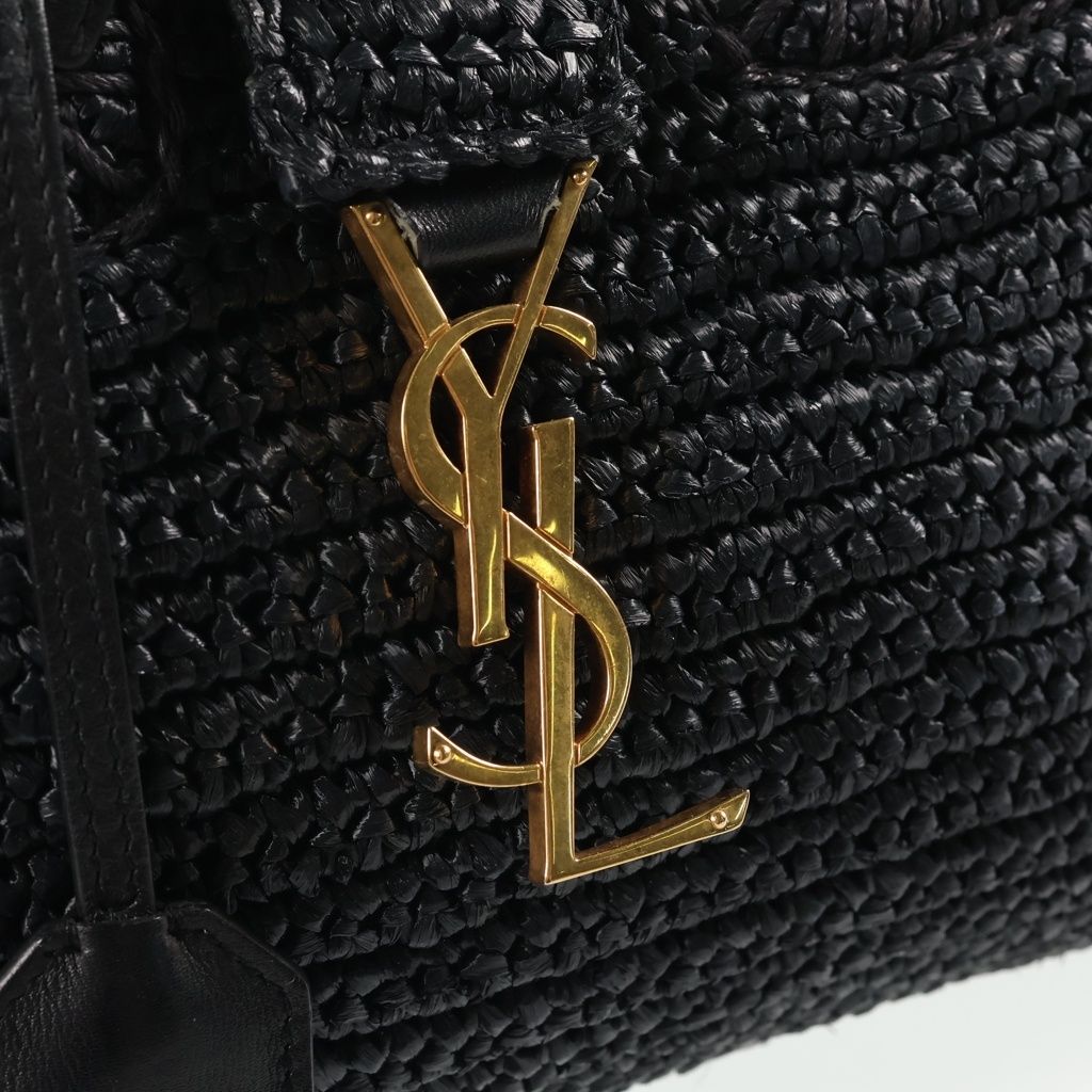 Saint Laurent Paris Baby Downtown Cabas Tote Bag Basket Gold Black — view 7