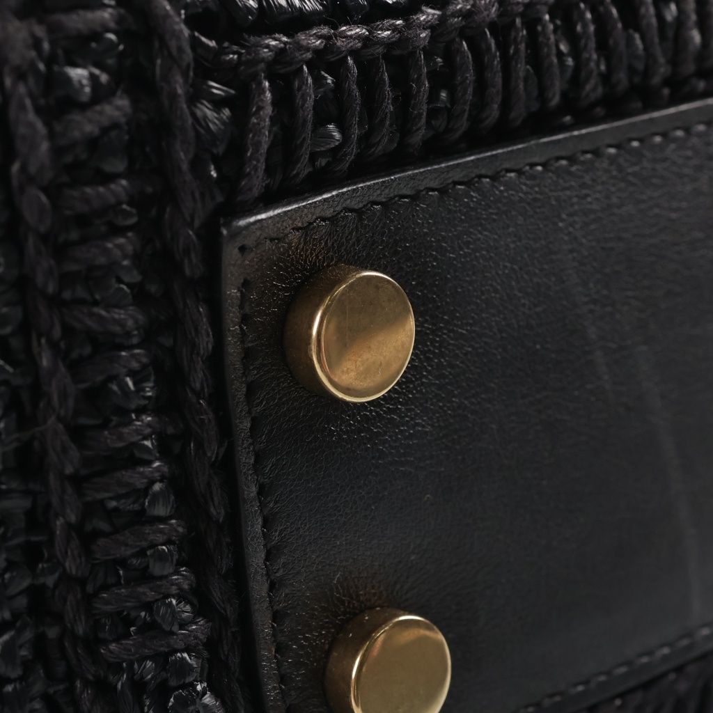 Saint Laurent Paris Baby Downtown Cabas Tote Bag Basket Gold Black — view 6