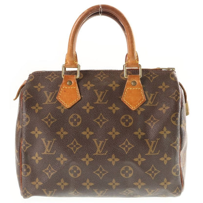 Louis Vuitton Monogram Speedy 25 Handbag Brown Leather