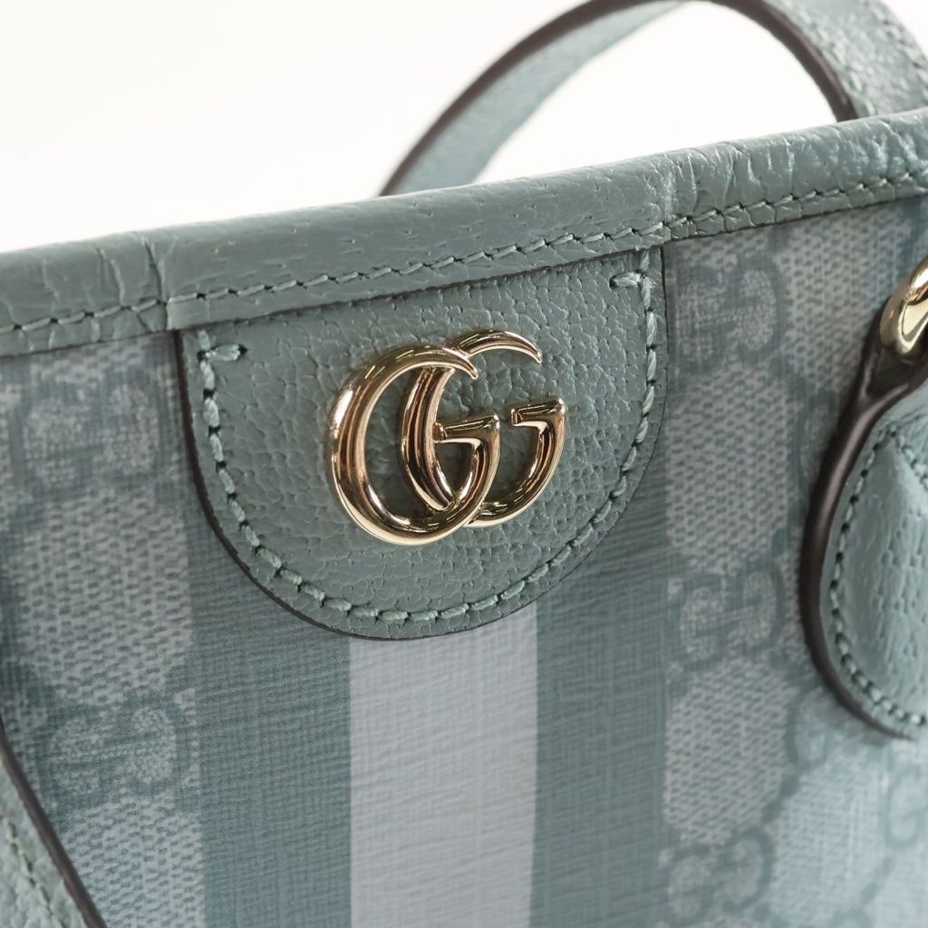 Gucci GG Ophidia 2-Way Tote Bag Light Blue Leather — view 7