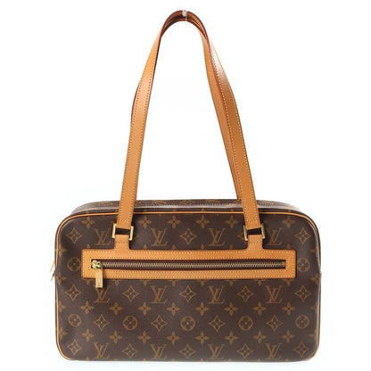 Louis Vuitton Monogram Cite GM Shoulder Bag Brown Leather