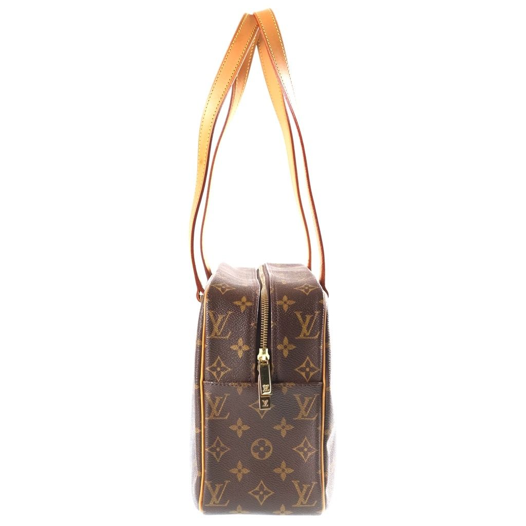 Louis Vuitton Monogram Cite GM Shoulder Bag Brown Leather — view 3