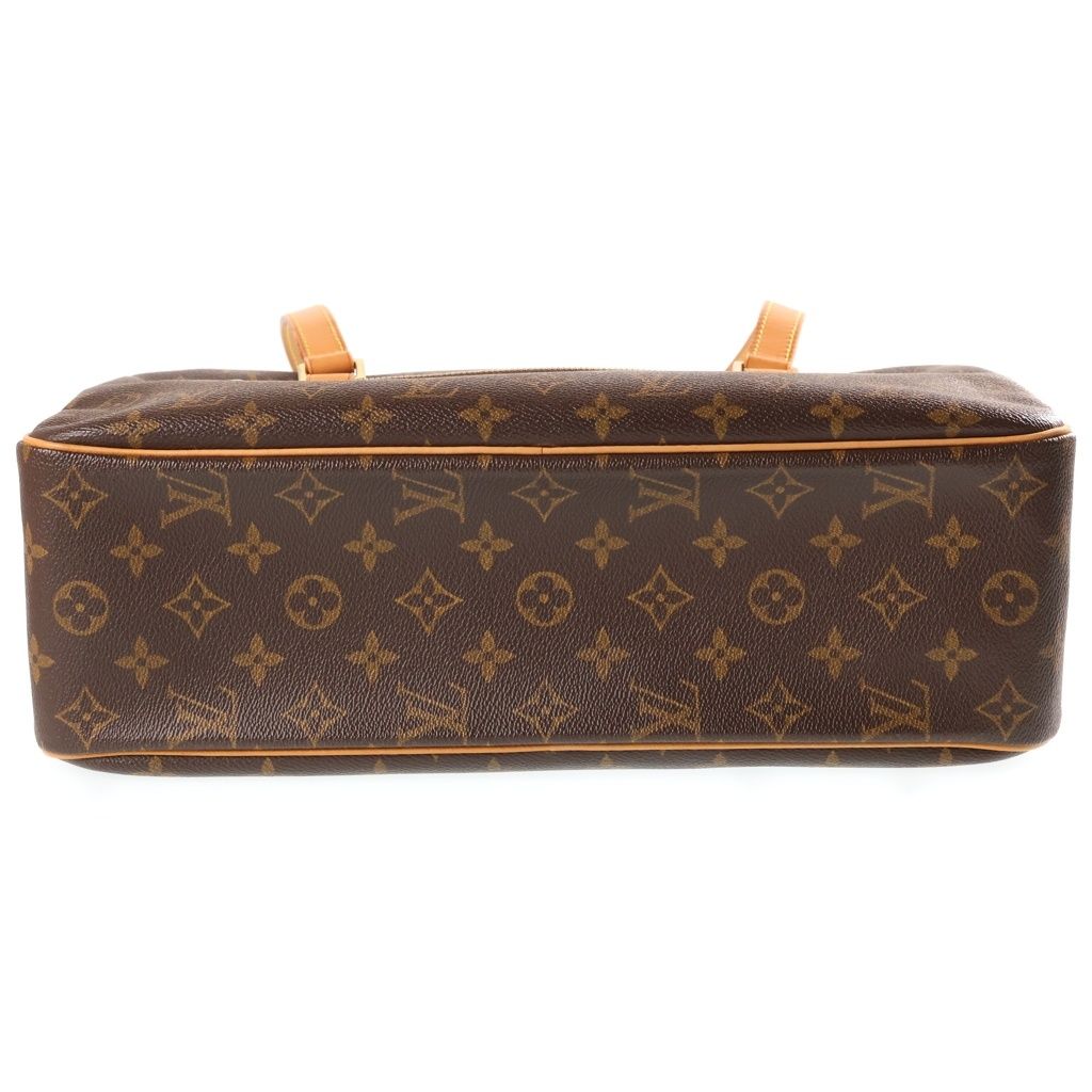 Louis Vuitton Monogram Cite GM Shoulder Bag Brown Leather — view 4