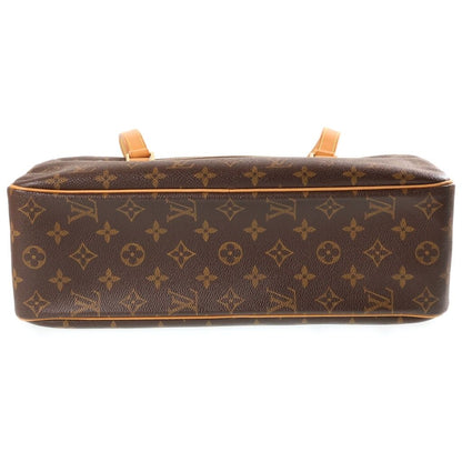Louis Vuitton Monogram Cite GM Shoulder Bag Brown Leather — view 4