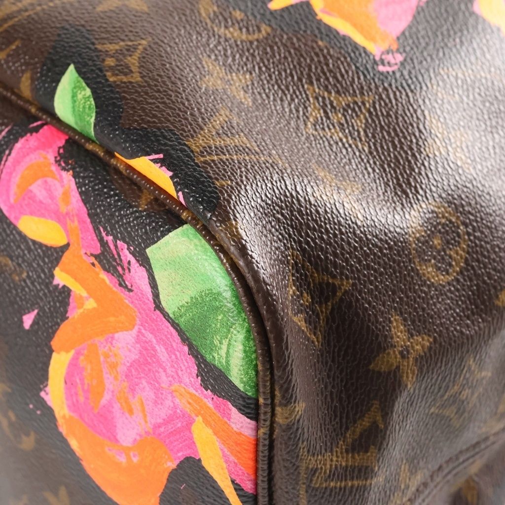 Louis Vuitton Monogram Rose Neverfull MM Tote Bag Brown Leather — view 5