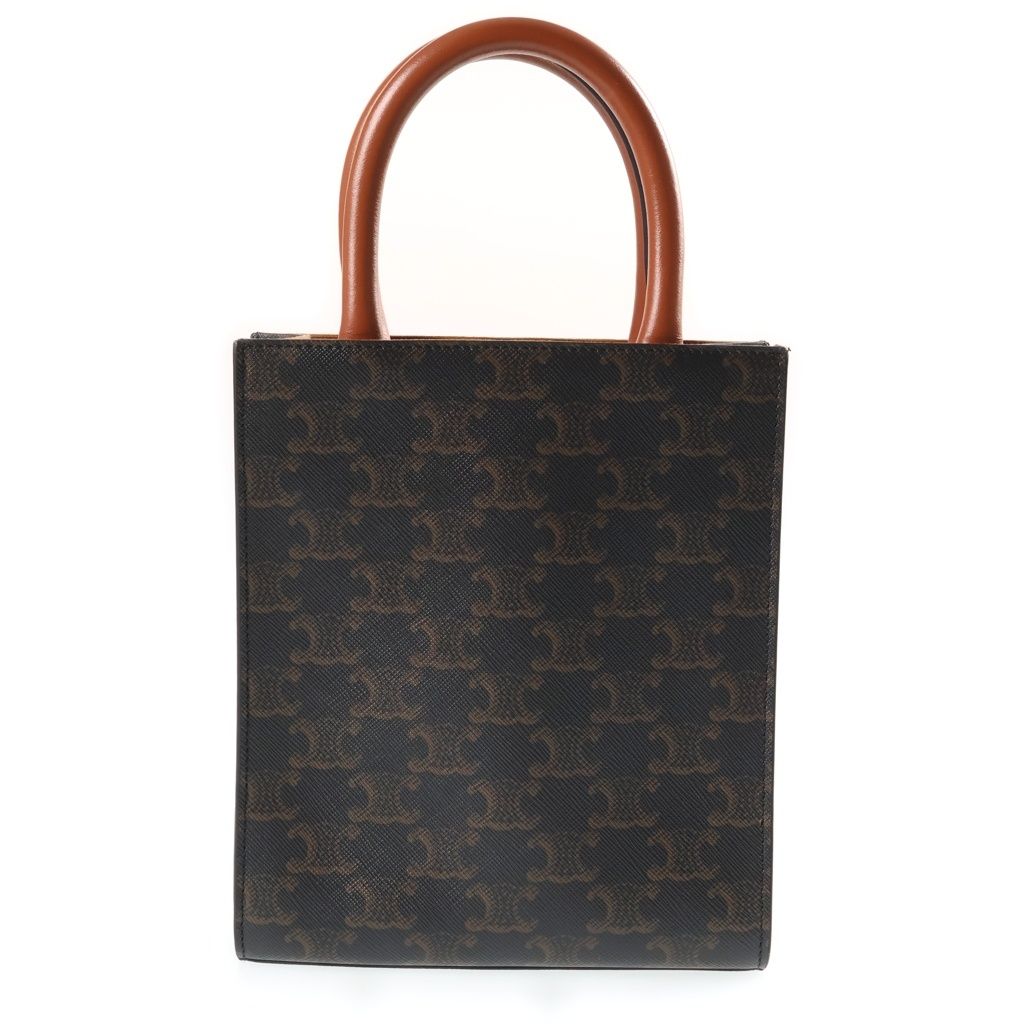Celine Mini Vertical Cabas Shoulder Bag Leather Brown — view 2