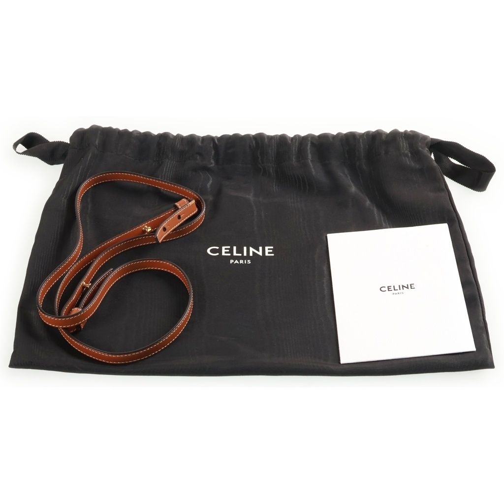 Celine Mini Vertical Cabas Shoulder Bag Leather Brown — view 8