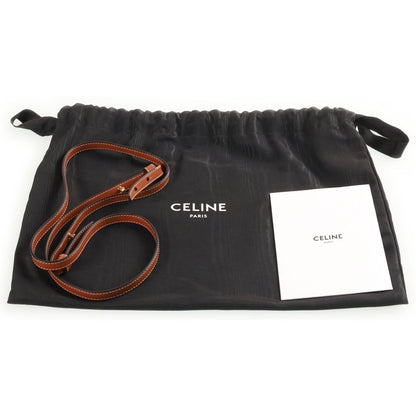 Celine Mini Vertical Cabas Shoulder Bag Leather Brown — view 8