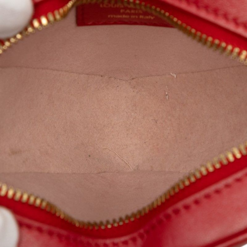 Louis Vuitton Monogram Heart on Chain Crossbody Shoulder Bag Red Leather — view 4