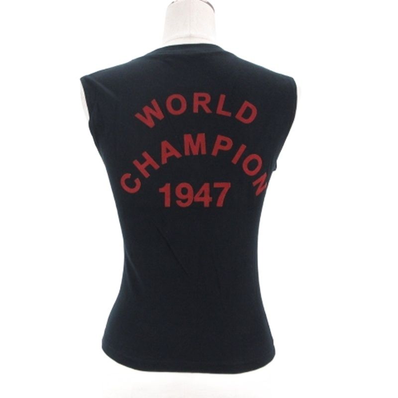 Dior J'adore John Galliano Era Sleeveless Top Logo Print Black 34 — view 2