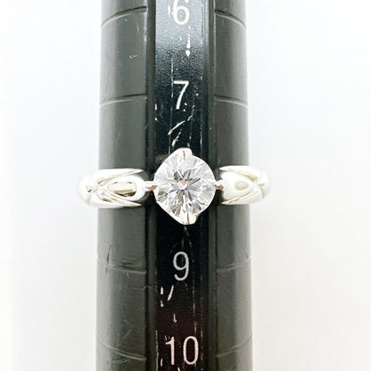 Chanel Quilted Diamond Platinum Ring — view 6